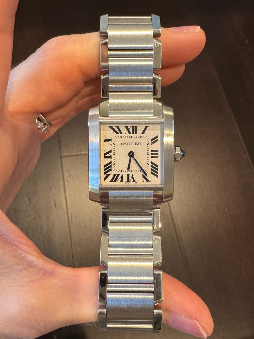 Cartier Tank Française Steel Mid Size Quartz Watch *under warranty 11/27 - Picture 11 of 16